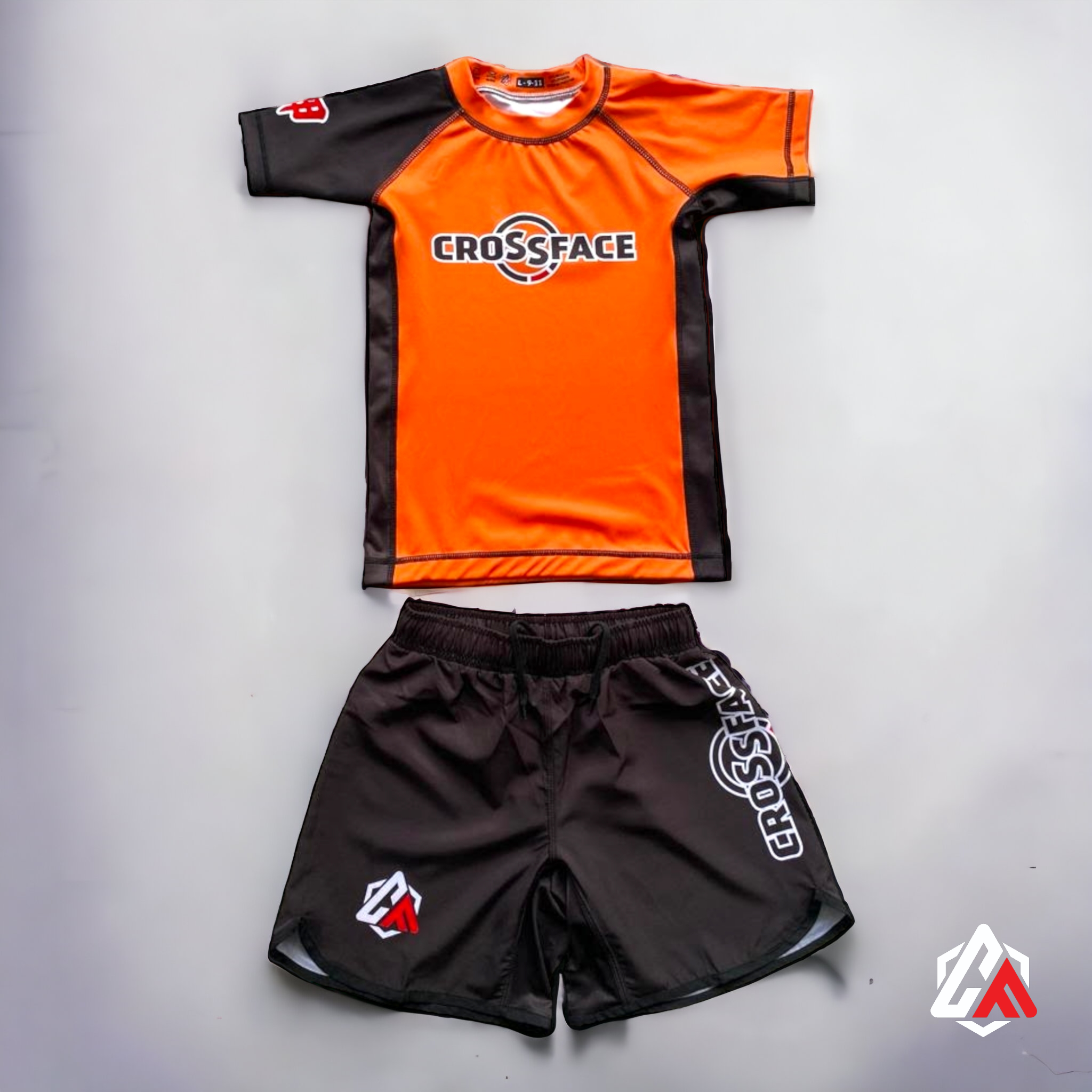 IBJJF Ranked NoGi Jiu Jitsu Rashguard Set - Solid ORANGE