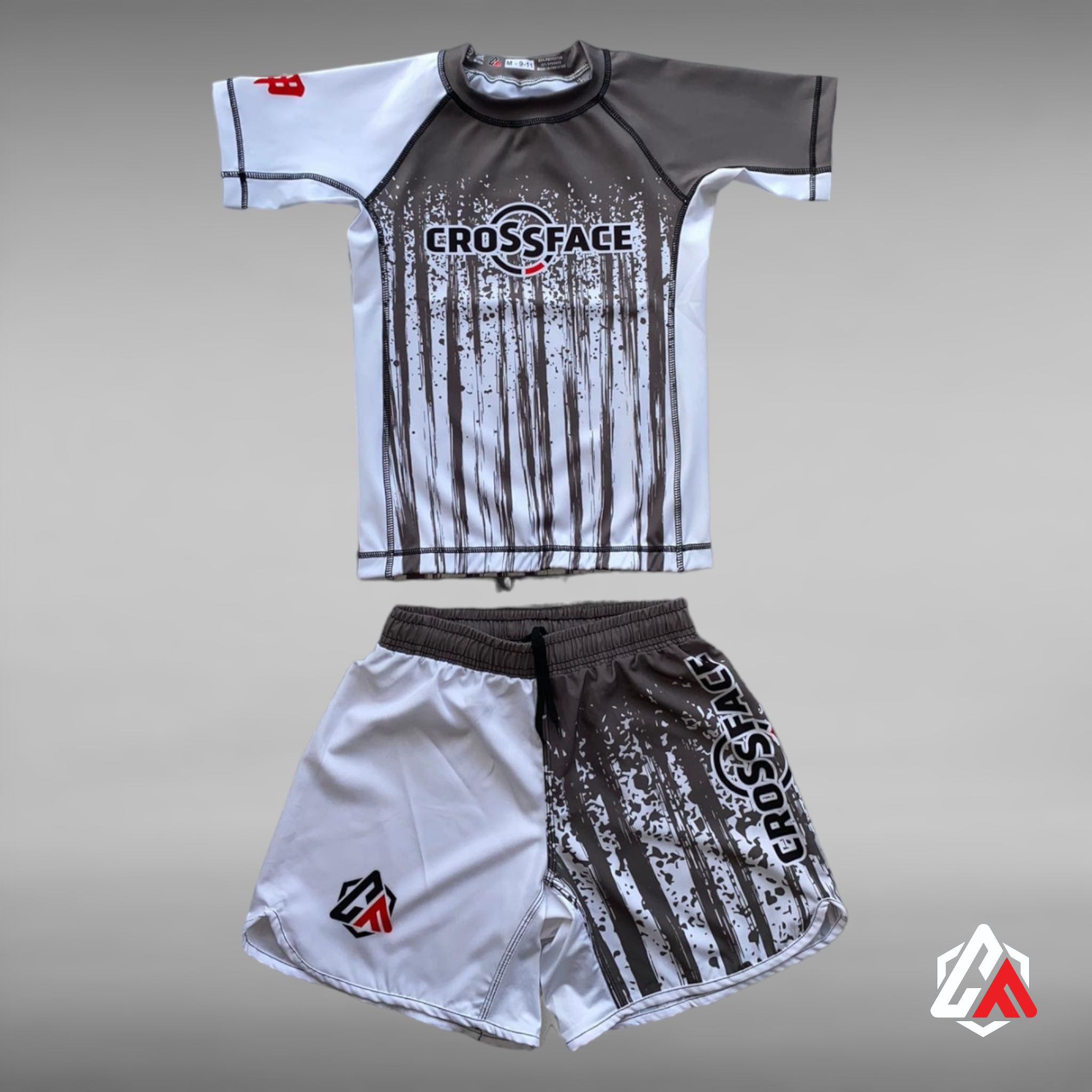 IBJJF Ranked NoGi Jiu Jitsu Rashguard Set - GREY/WHITE