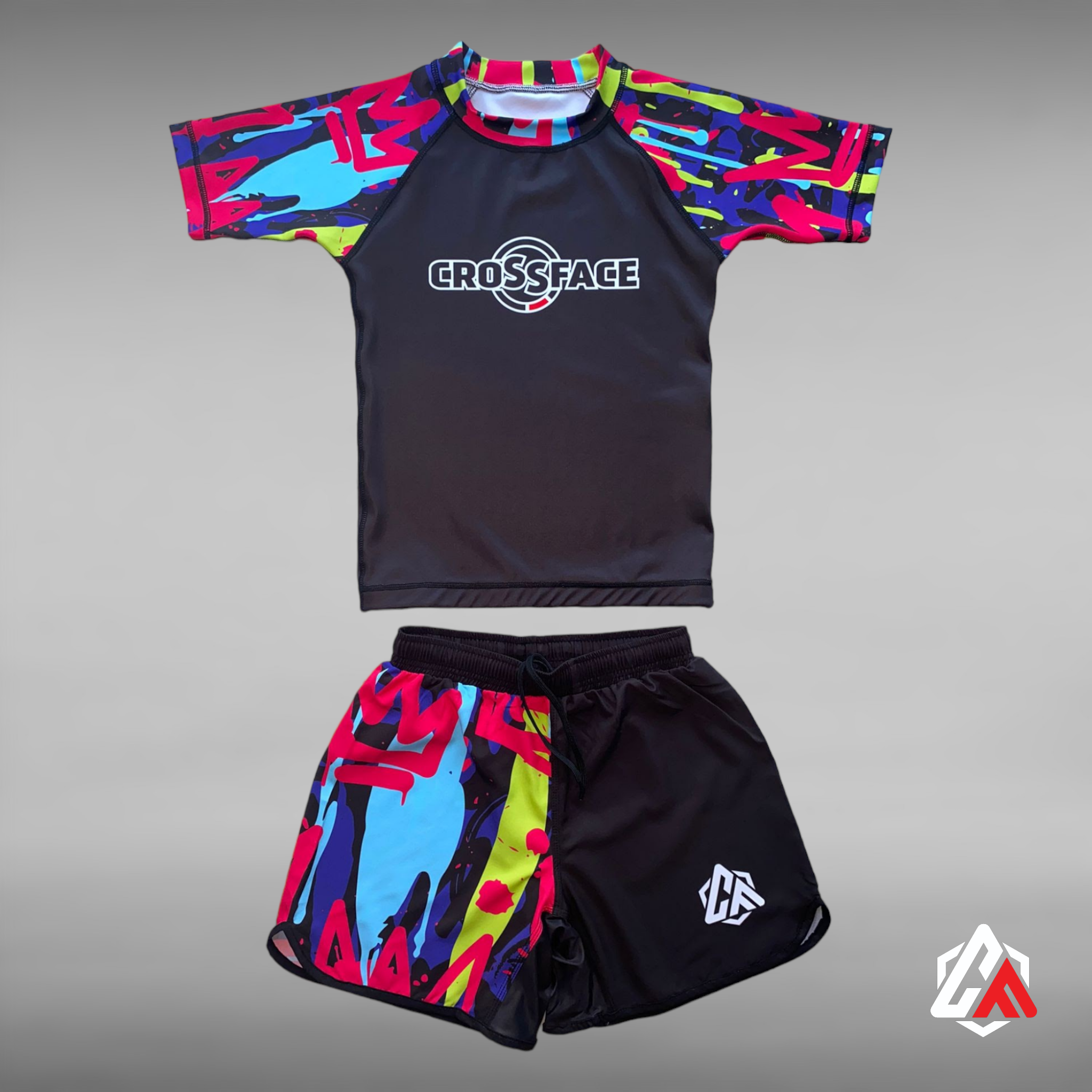 'CROWNED' NoGi Jiu Jitsu Rashguard Set - Kids