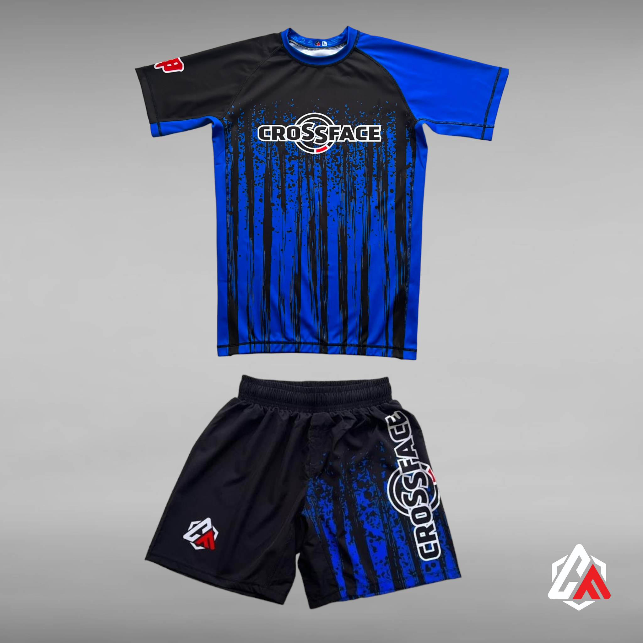 IBJJF Ranked NoGi Jiu Jitsu Rashguard Set BLUE - Adult